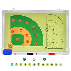 LEAP Magnetic Baseball Coach Boards Dry Erase Marker Clipboard with Magnets and Dry Erase Pen Eraser Soccer Hockey Basketball