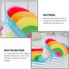 Tomaibaby Rainbow Heart Plush Cushion Soft Throw Cushion Decorative Cushion