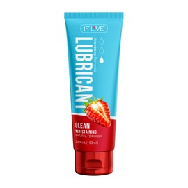 IF LOVE Lubricante a base de agua - Frmula natural, lubricacin duradera y sensacin dulce e inolvidable, 100 ml. (Fresas)                              