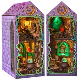BenBen Book Nook Kit, DIY Dollhouse Kit with Light, Bookshelf Model Kit for Building Yourself, Gifts for Men, Adults (Mystic of the Theurgen)