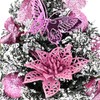 Christmas Concepts® 20cm (8") Frosted Bouquet With Baby Pink Decorations