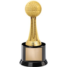 7" Sports Golf Ball Award On Round Trophy Base