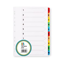 A4 File Divider, 10-Piece Binder Dividers for Ring Binders & File Folders, Folders & Sprinklers (1)