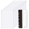 Personal Organizer Refill Zippered Pocket LOORIPRO A5 Clear Pockets 8-Piece