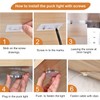 LED Dimmable Under Cabinet Lighting Kit,12V 6 Pack Wired Puck
