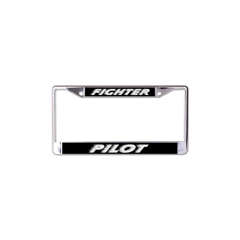 Fighter Pilot Chrome License Plate Frame