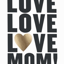 Minted Modern Foil-Pressed Mother's Day Card ("Love Mom")