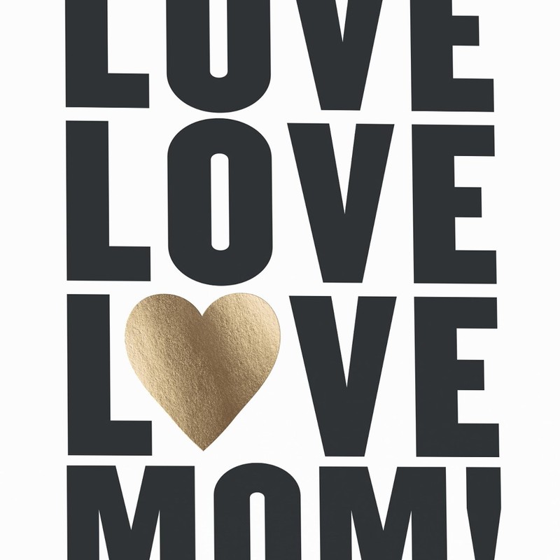 Minted Modern Foil-Pressed Mother's Day Card ("Love Mom")