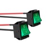 QTEATAK KCD4 2Pcs DC 12V-24V 30A DPST Pre-Wired 4-Pin 2