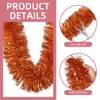 200 FT Orange Tinsel Garland Christmas Decorations Metallic Tinsel Wall