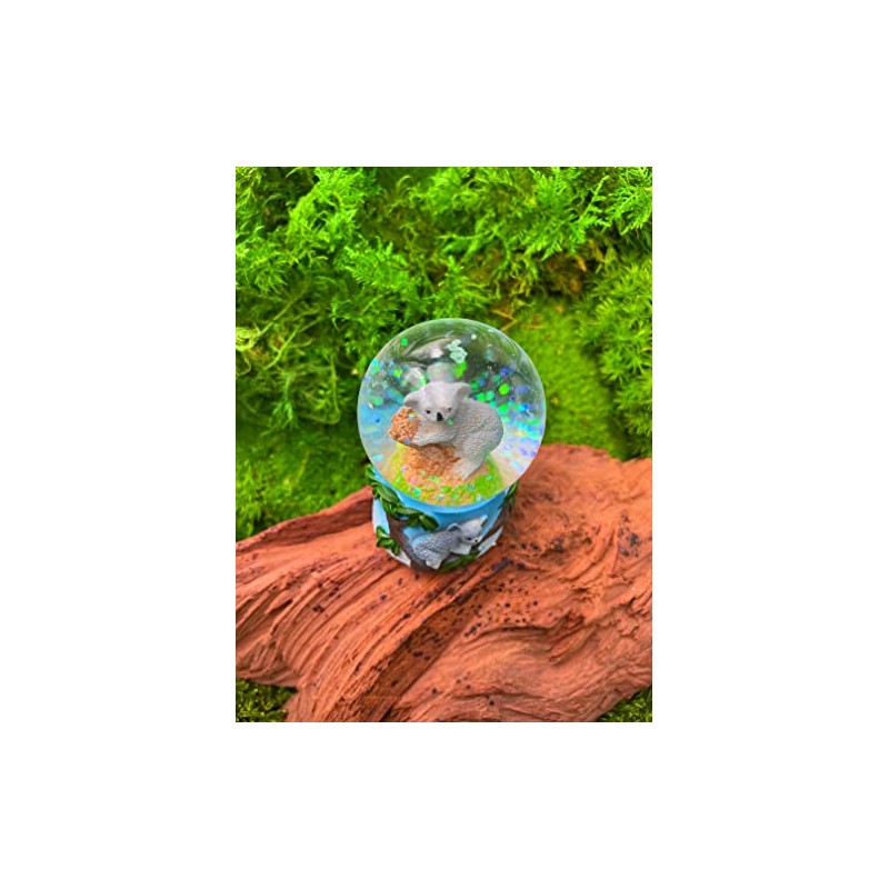 Onwomania Koala Bear Cute Height 6.5 cm Snow Globe Glitter