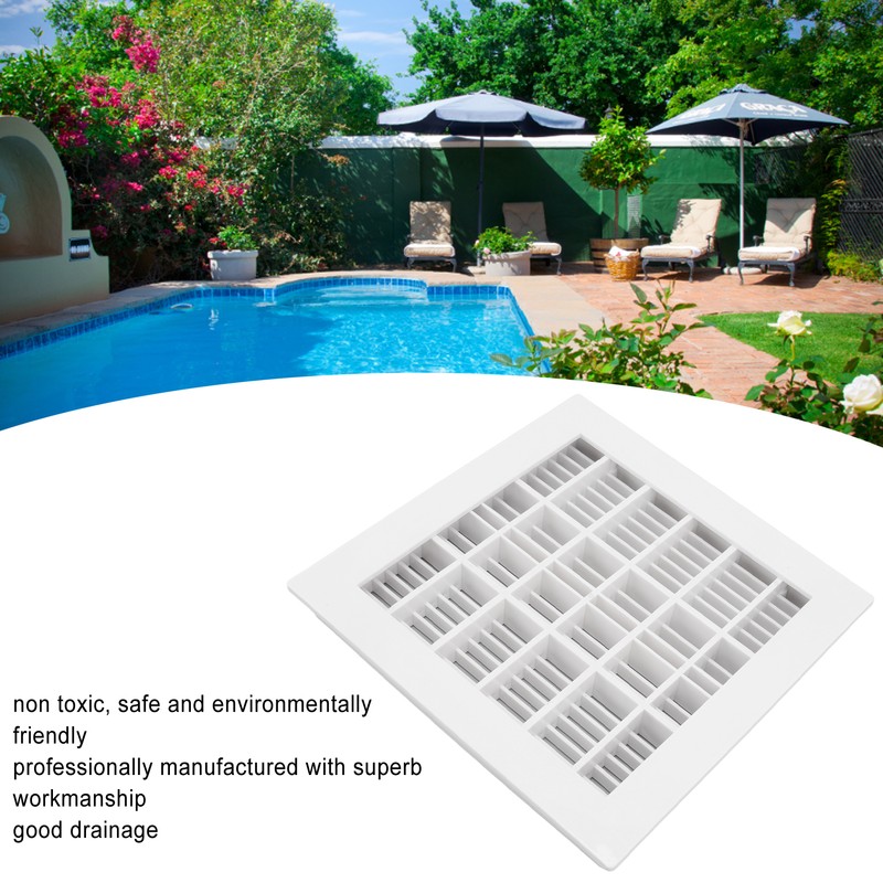 SP‑1031 Pool Main Drain 25.3x25.3cm Replacement Pool Square Main Drain