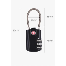 SKG New' TSA _ Approved Luggage Travel Lock - Black (2 pack)