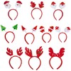 Christmas Headbands, Set of 10 Christmas Decorations Headpieces with Various