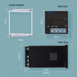 Inkbird PID Temperature Controller Kit, High Voltage 100ACV to 240ACV, Comes with SSR 40DA Solid State Relay, K Type Thermocouple, and White Heat Sink