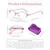 LUFF Pocket Folding Reading Glasses, Compact Reading Glasses with Lether