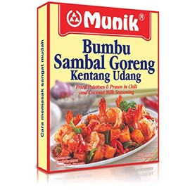 Fried Potatoes and Prawns in Chili and Coconut Milk Seasoning by Munic (Bumbu Sambal Goreng Kentang Udang) - 3 x 140 g