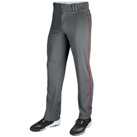 Champro Triple Crown OB Open-Bottom Baseball Pants with Side-Piping Braid, Adjustable Inseam, and Reinforced Sliding Areas - Large