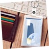 NUOBESTY 6pcs Transparent Id Holder with Thumb Slot Badge Sleeve