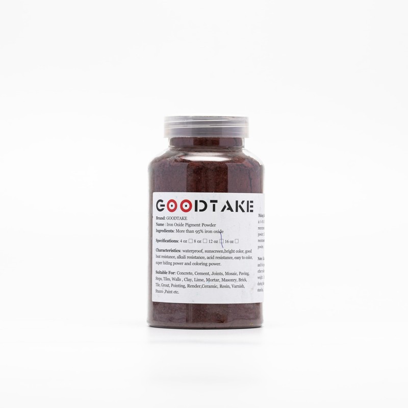 GOODTAKE Concrete Pigment, Wine Red Iron Oxide Pigment Powder, Concrete