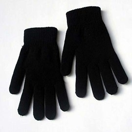 1 Pairs Winter Adults Magic Stretch Gloves Warm Magic Gloves Boys or Girls Knit Gloves Ideal Winter(wear Black)