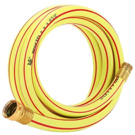 Solution4Patio Short Yellow Garden Hose 5/8 in. x 4 ft. -Heavy Duty Durable Flexible Lightweight Water Pipe -Brass Aluminum Ends for Household & Yard Use -Kink Free, No Leaking, Both Female Fittings