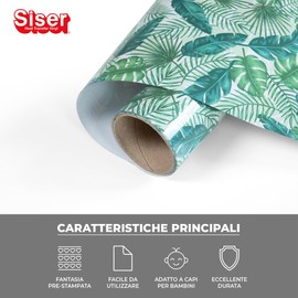 Siser Easypatterns Plus Tropical Leaves, 30 cm x 0.5 m, Thermal Transfer Vinyl for Personalising Clothing, Accessories and Textile Furniture, Material for Craft Items, Suitable for Children's Clothing