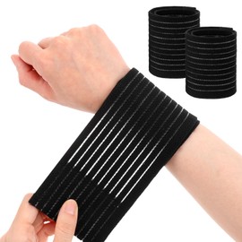 Ouligay Pack of 2 Elastic Long Wrist Support Polyester Wrist Brace Breathable Hand Bandage Wrist Support Wrist Bandages for Sports Gym Tennis Strength