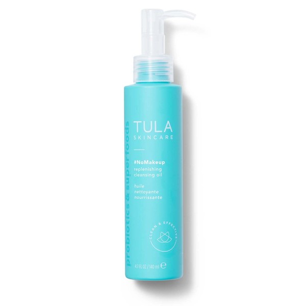 TULA Skin Care #nomakeup Replenishing Cleansing Oil | Oil Cleanser and Makeup Remover, Gently Clean and Remove Stubborn Makeup and Residue | 4.7 oz.