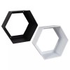Unbranded Hexagon Shelf - 1 pc Black