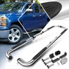 (2Pcs) 3 Inch Chrome Stainless Round Nerf Step Bars Side