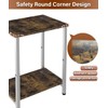 Tigerden 2 Tier Side Table, Heavy Duty End Table with