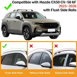 Cross Bar Roof Rack Fit for Mazda CX50 CX-50 KF 2023 2024 2025 2026, Flush Side Rails, Heavy Duty Aluminum Roof Cross Bars Rooftop Luggage Rack, Ski Rack for Car Roof