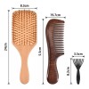 Mololan Kit De Peines De Sándalo Natural Desenredar Cabello Rizado