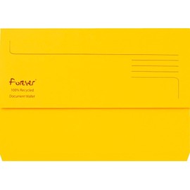 Forever A4 Half Flap Rigid Card Document Wallets Assorted Colours - Pack of 5