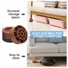 HANIHUA Brown Round Bed Furniture Risers (Set of 4) 2.3