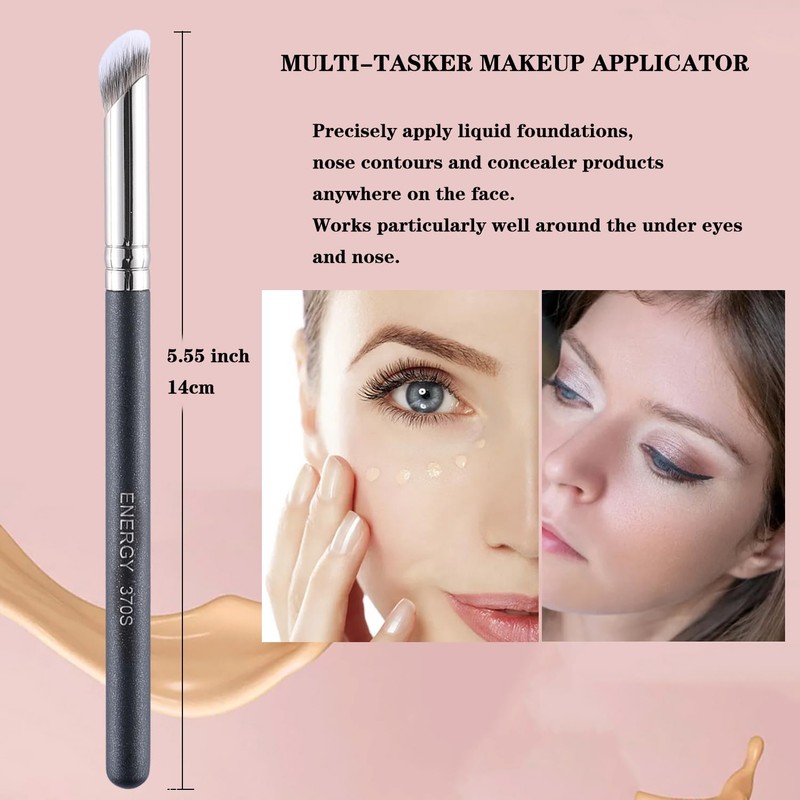 ENERGY Concealer Brush,Angled Under Eye Makeup Small Foundation Precision Face