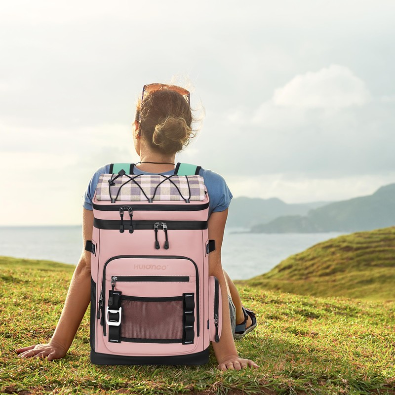 Hulongo 48Cans Large Cooler Backpack, Leakproof Insulated Backpack Cooler for
