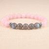 AmorWing Rose Quartz Labradorite Stone Bracelet for Women M