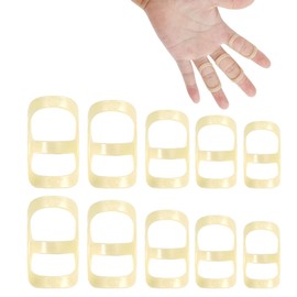 LERANXIN Finger Guards, 10 Pieces Finger Stabilizer, Plastic Snap Finger Orthosis, 5 Sizes, Professional Finger Support, Finger Splint for Finger Joint Support