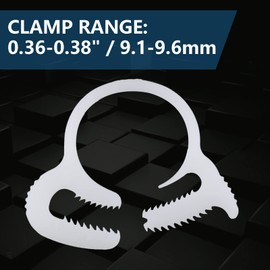 Rierdge 20 Pcs 3/8" Heavy Duty Double Snap Grip Nylon Hose Clamps, Several Ratcheting Adjustable Clamp, Plastic Snap Ratcheting Clamps Assortment