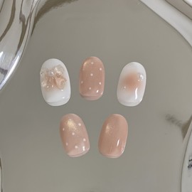 [Handmade Nail Tips] Rose Gold✨ Nail Tips - Almond / [수제네일팁] 로즈골드✨ 네일팁 - 아몬드