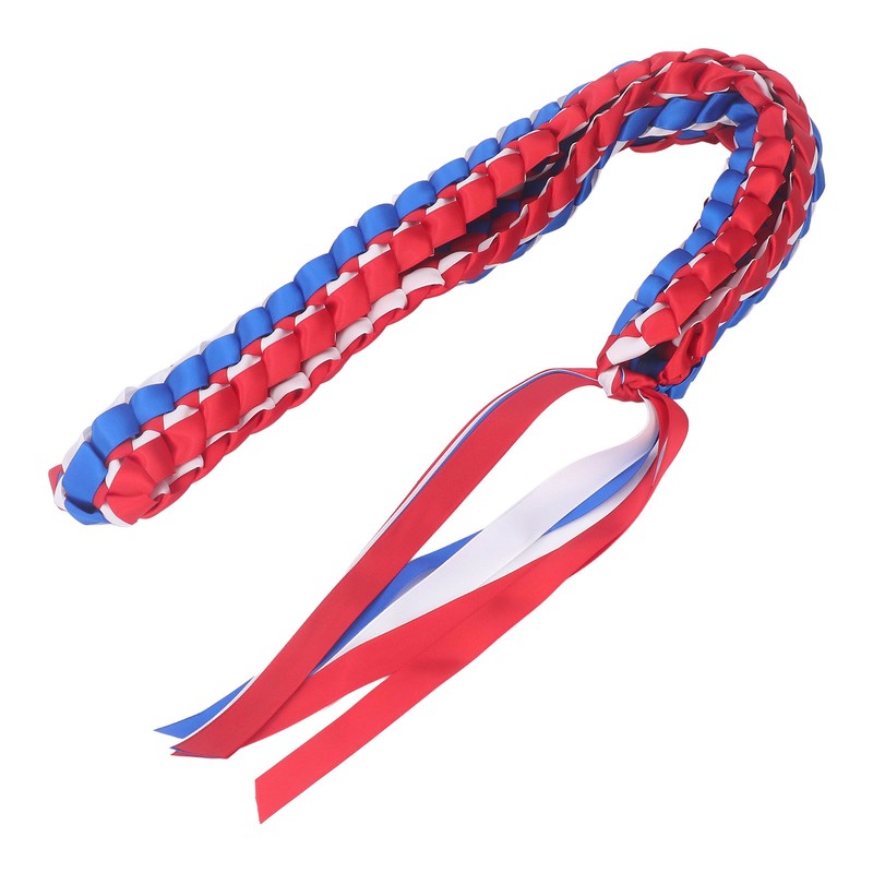 120CM Graduation Ribbon Lei Adjustable Handmade 4 Strands Braided Necklace
