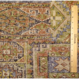 MICROFIBERS TAGINE MAHOGANY BROWN SOUTHWESTERN TRIBAL LINEN FABRIC BY THE YARD