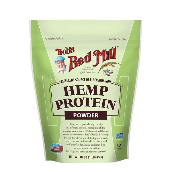 Bob's Red Mill Resealable Hemp Protein Powder 16 Ounce (Pack of 3)