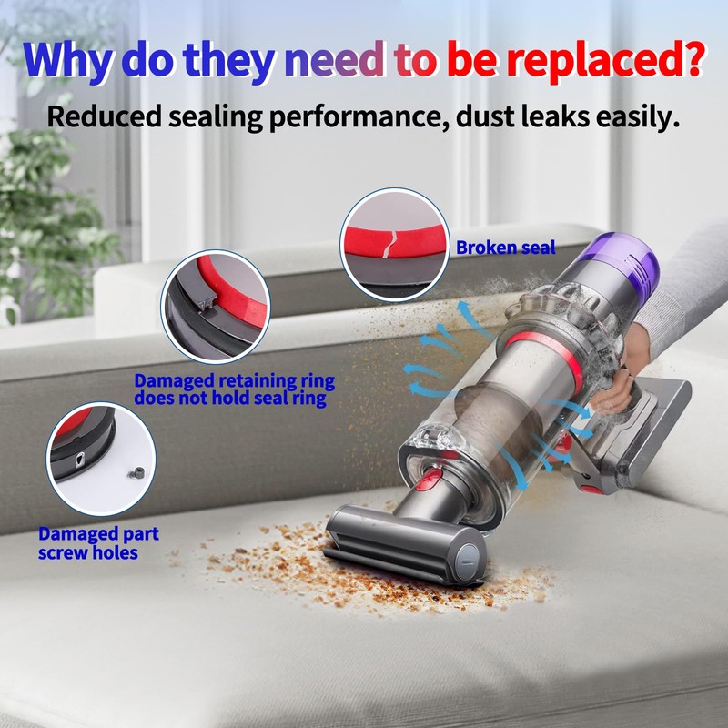 Dust Bin Fixed Sealing Ring Replacement Parts Compatible with Dyson