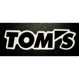 Toyota TOM’S sticker Matte Black.  Toyota racing Approx Size 3-1/2”X 1” Self Adhesive