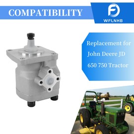 WFLNHB Hydraulic Pump AM880754 CH15095 CH15096 Replacement for John Deere JD 650 750 Tractor