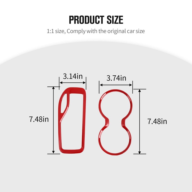 JeCar Front Cup Holder Gear Shift Panel Trim Compatible with