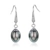 Salanda Pearl Drop Earrings Set, 925 Sterling Silver Pearl Dangle